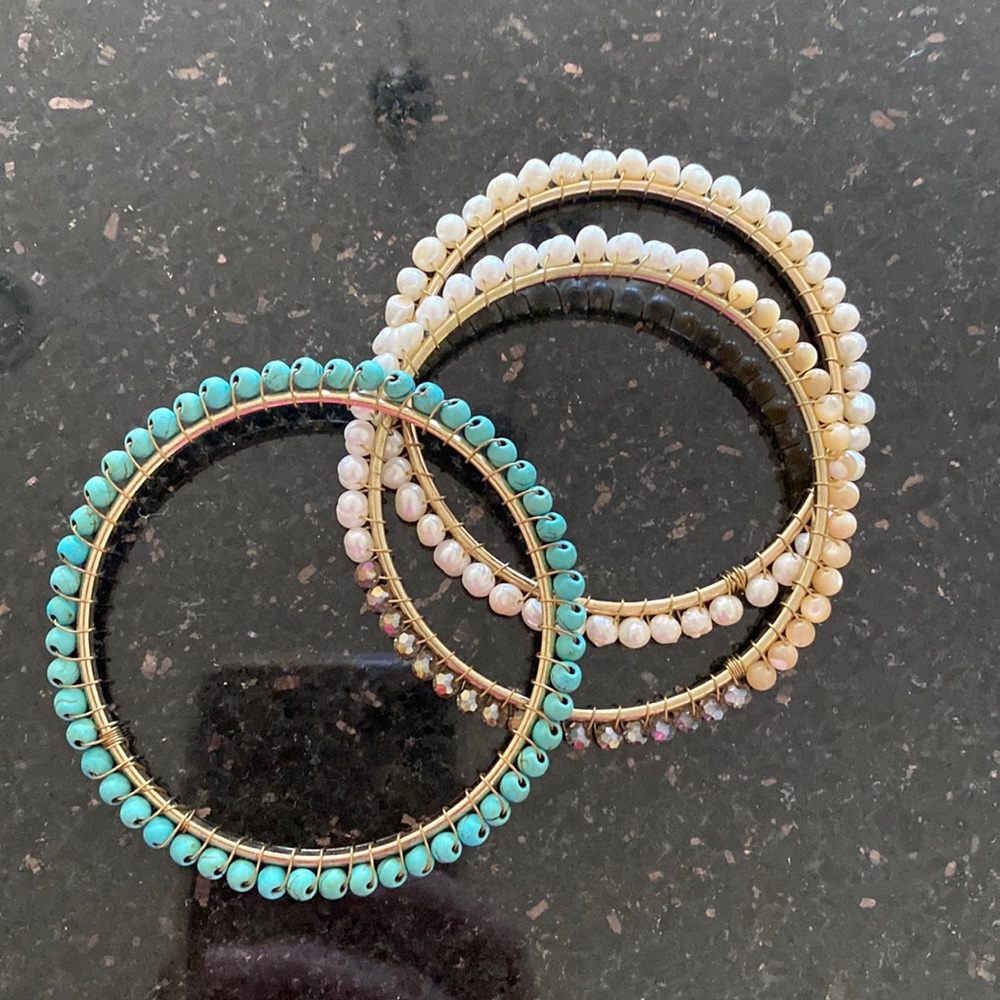 Womens bangle bracelets/ set of three